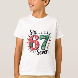 Funny Santa Says Six Seven Christmas 67 Meme Xmas  T-Shirt