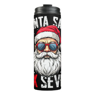 Funny Santa Says Six Seven Christmas 67 Meme Xmas Thermal Tumbler
