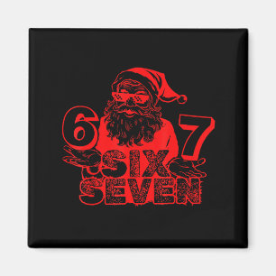 Funny Santa Says Six Seven Xmas 6 7 Meme Christmas Magnet