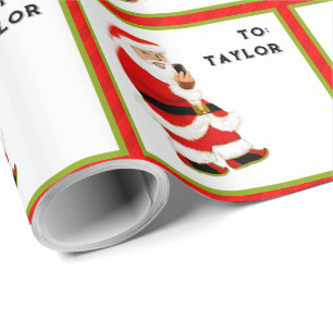 Funny Santa Selfie Christmas Wrapping Paper