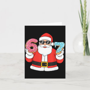 Funny Santa Six Seven 67 Ice Cream Drip Christmas  Card