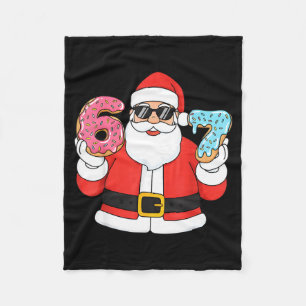 Funny Santa Six Seven 67 Ice Cream Drip Christmas  Fleece Blanket