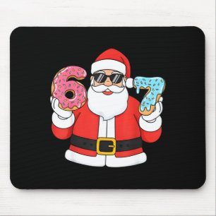 Funny Santa Six Seven 67 Ice Cream Drip Christmas  Mouse Pad