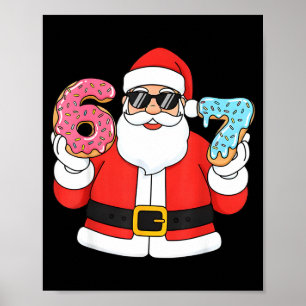 Funny Santa Six Seven 67 Ice Cream Drip Christmas Poster