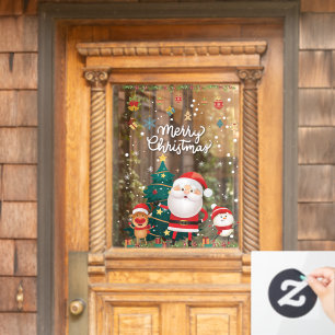 Funny Santa, Snowman, Reindeer Merry Christmas