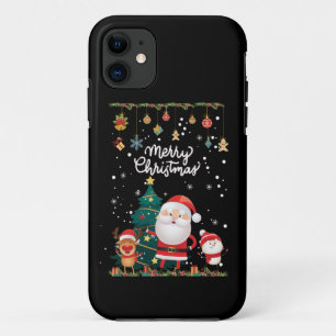 Funny Santa, Snowman, Reindeer Merry Christmas Case-Mate iPhone Case