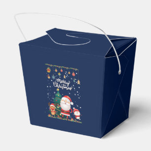 Funny Santa, Snowman, Reindeer Merry Christmas Favour Box