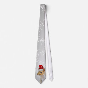 Funny Santa Squirrel Christmas Tie
