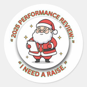 Funny Santa Sticker – Performance Review – Corpora
