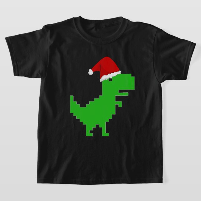 funny santa trex  T-Shirt (Laydown)