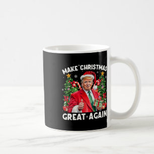 Funny Santa Trump 2025 Make Christmas Great Again Coffee Mug