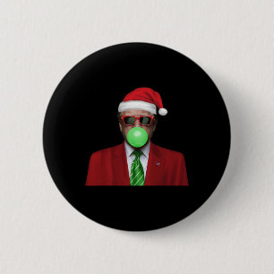 Funny Santa Trump Bubble Gum Make Christmas Great  6 Cm Round Badge