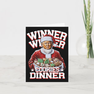 Funny Santa Trump Christmas Winner Winner Cookies  Card