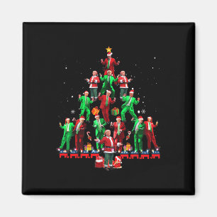 Funny Santa Trump Dance Tree Christmas Pajama Xmas Magnet