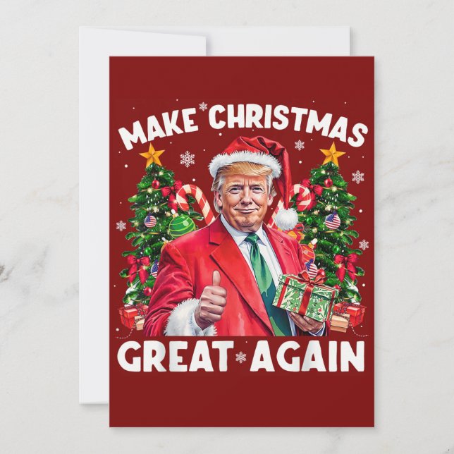 Funny Santa Trump Gift | Trump Christmas Holiday Card (Front)