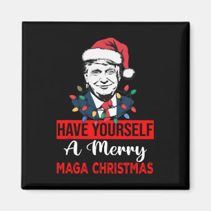 Funny Santa Trump Have Yourself A Merry Christmas Magnet