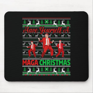 Funny Santa Trump Have Yourself A Merry Christmas Mouse Pad