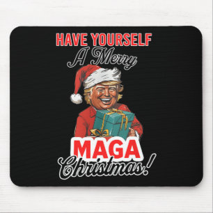 Funny Santa Trump Have Yourself A Merry Christmas Mouse Pad