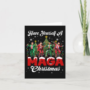 Funny Santa Trump Have Yourself A Merry M.a.g.a Ch Card