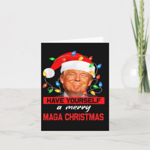 Funny Santa Trump Have Yourself A Merry Mega Chris Card