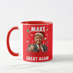 Funny Santa Trump   Make Christmas Great Again Red Mug