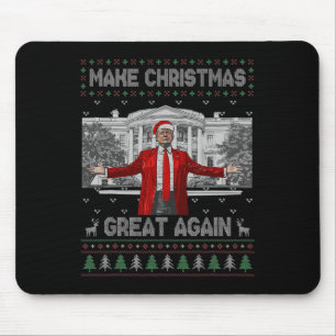 Funny Santa Trump Make Christmas Great Again Ugly Mouse Pad