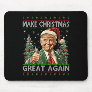 Funny Santa Trump Make Christmas Great Again Ugly  Mouse Pad