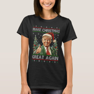 Funny Santa Trump Make Christmas Great Again Ugly T-Shirt