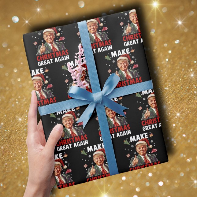 Funny Santa Trump | Make Christmas Great Again Wrapping Paper (Creator Uploaded)