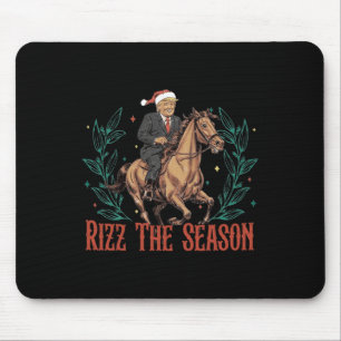 Funny Santa Trump Rizz The Season Make Xmas Great Mouse Pad