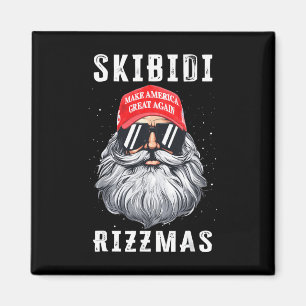 Funny Santa Trump Skibidi Rizzmas Make Christmas G Magnet