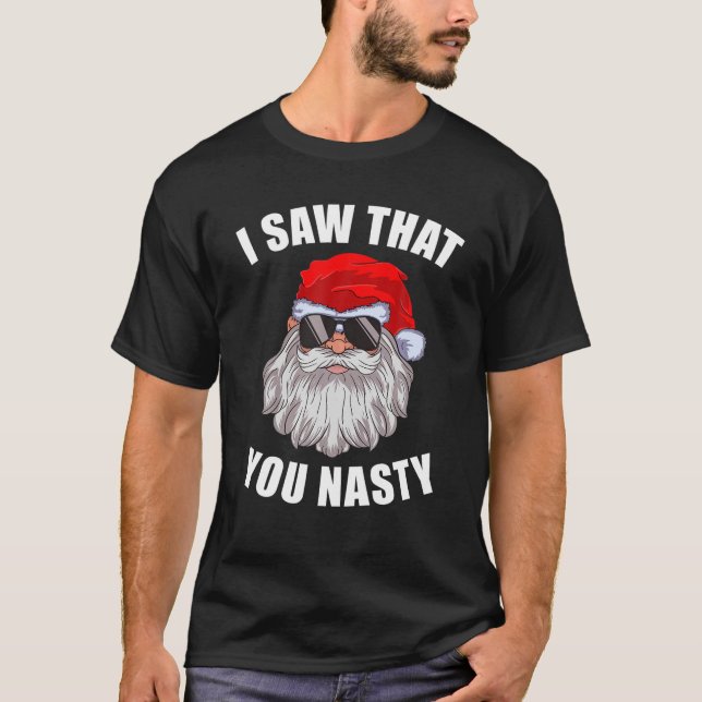 Funny Santa Ugly Christmas Sweater Xmas I Saw That (Front)