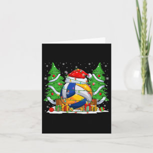 Funny Santa Volleyball Ball & Net Christmas Li Card