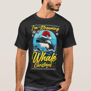 Funny Santa Whale Pun Mens Womens Ugly Christmas O T-Shirt