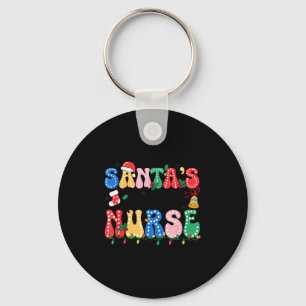 Funny Santa's Favorite Nurse Christmas Nursing Xma Key Ring