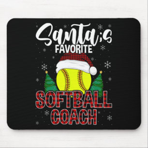 Funny Santa's Favorite Softll Coach Christmas Plai Mouse Pad