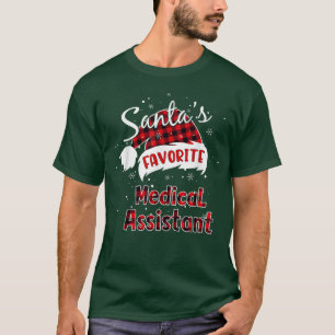 Funny Santa's Favourite Medical Assistant Christma T-Shirt