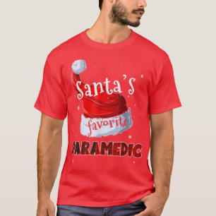 Funny Santa's Favourite Paramedic Christmas Pajama T-Shirt