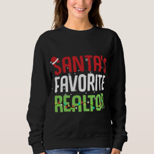 Funny Santa's Favourite Realtor Estate Agent Xmas Sweatshirt