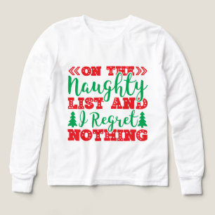Funny Santa's list word art unisex kids