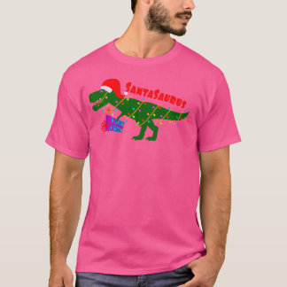 Funny Santasaurus Trex Dinosaur Christmas Holiday T-Shirt