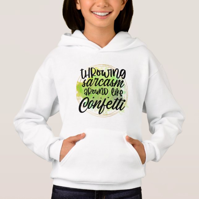 Funny sarcasm confetti word art  (Front)