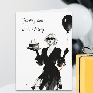 Funny Sarcastic Aging Birthday  Card