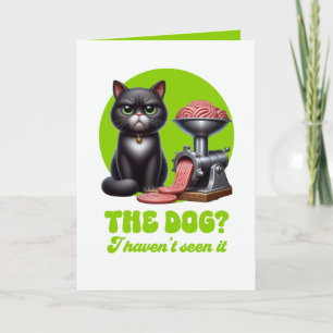 Funny Sarcastic Black Cat Card