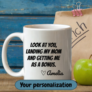 Funny Sarcastic Bonus Dad Stepdad mug personalised