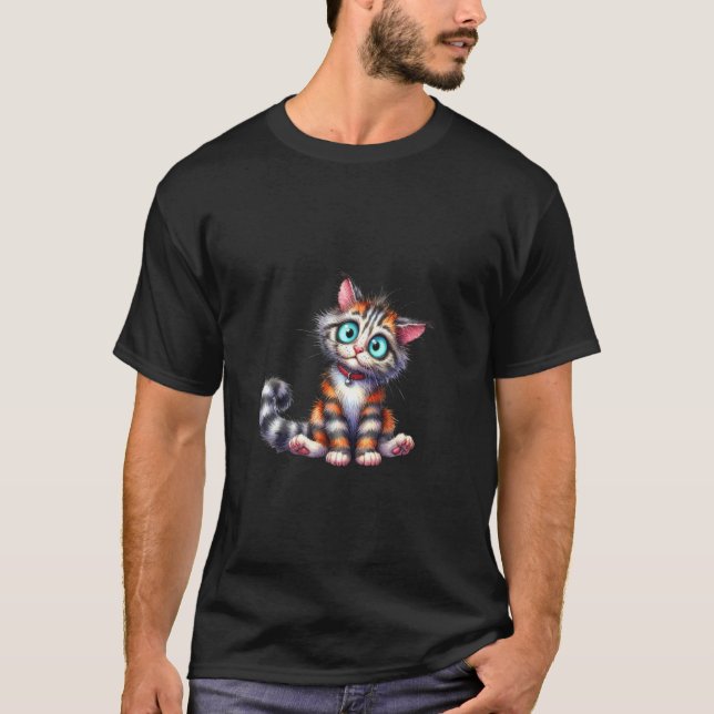 funny sarcastic cat ironic design T-Shirt (Front)