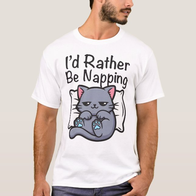 Funny Sarcastic Cat Lover T-Shirt (Front)