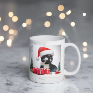Funny Sarcastic Cat Santas Hat Christmas Coffee Mug