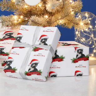 Funny Sarcastic Cat Santas Hat Christmas Wrapping Paper