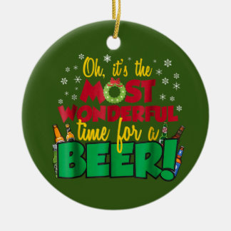 Funny Sarcastic Christmas  Most Wonderful Time Ceramic Tree Decoration